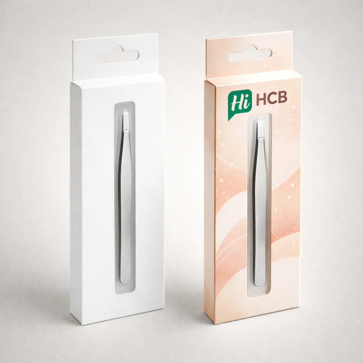 A selection of premium custom tweezer boxes featuring elegant designs and high-quality card stock finishes- class=